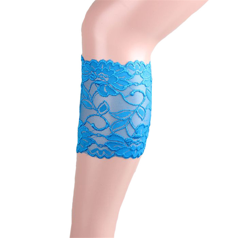 Femmes fille dentelle bottes manchettes fleur jambe plus Stretch garniture Toppers chaussettes: type4