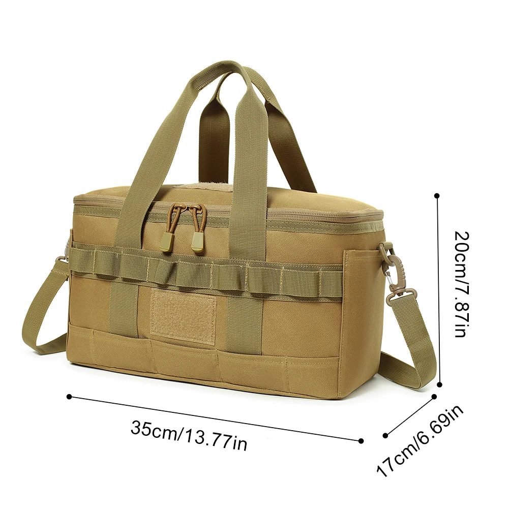 Outdoor Lunch Box Outdoor Heavy Duty Lunch Bag Work Leakproof Insulated Durable Thermal Cooler Bag Meal Camping Picnic Trip: black