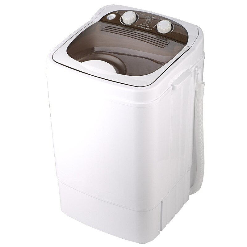 7.0 kg enkelts fat en sylindret mini vaskemaskin med dehydrering halvautomatisk vask med dehydrering: Brun