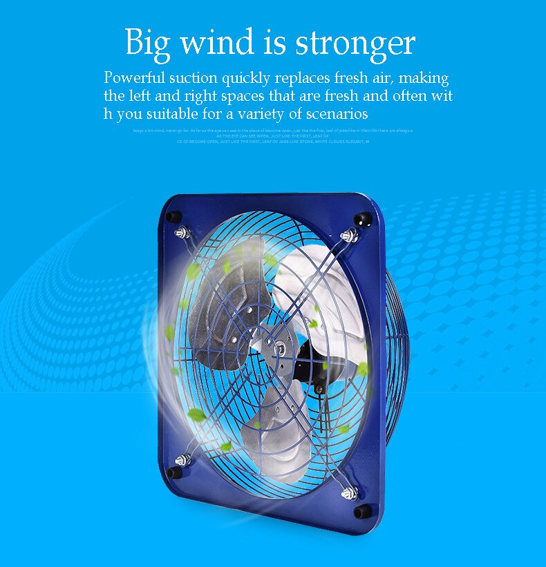 Household Extractor Ventilation Fan Exhaust Air Blower High Speed Low Noise Bathroom Kitchen Toilet Wall Air Vent Fan