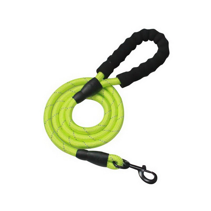 Reflecterende Grote Hondenriem Nylon Touw Pet Running Tracking Riemen Lange Lood Hond Bergbeklimmen Touw Voor Medium Grote hond: green