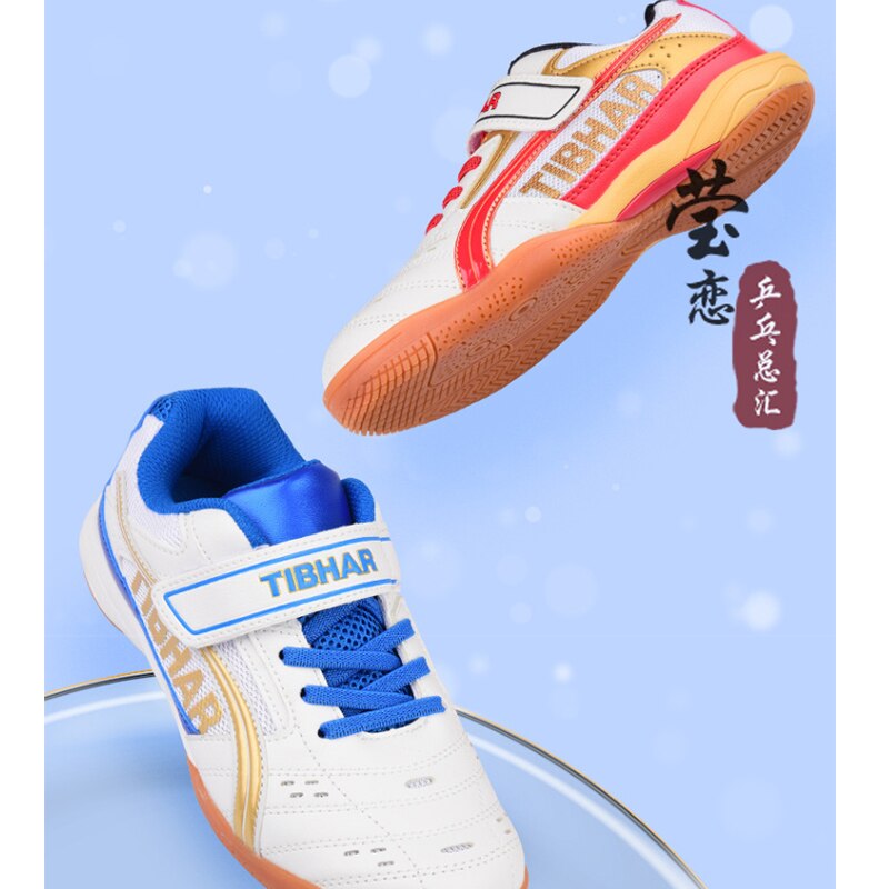 Original Tibhar Children Table Tennis Shoes For Kids Boy Girls table tennis Ping Pong Sport game Sneakers
