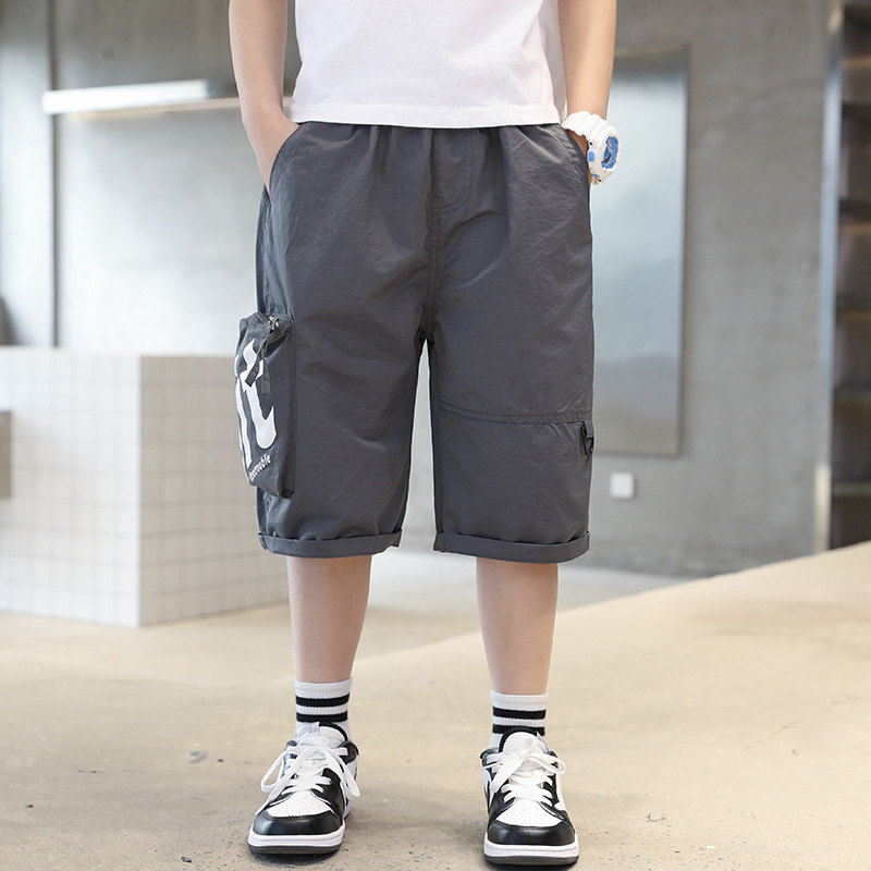 Pantalones cortos de verano para niños grandes, pantalón corto suelto coreano, informal, Delgado, ropa para adolescentes, 6, 8, 10, 12, 14 años