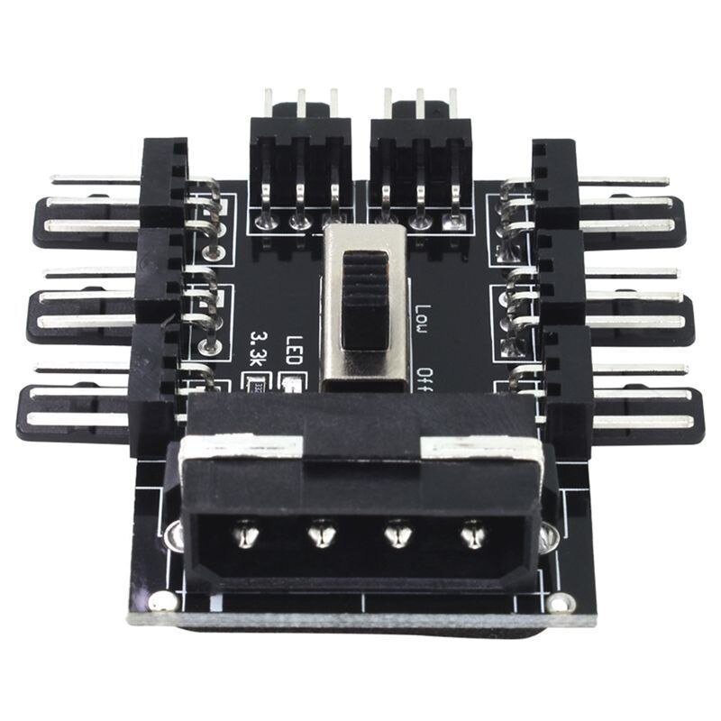 4 -nastainen/sata-sovitin tuulettimen napa 1 to 8 3 nastainen pwm sata molex -jakaja pc kaivoskaapeli 12v virtalähde jäähdytin jäähdytysnopeuden säädin: Ide 4 pin