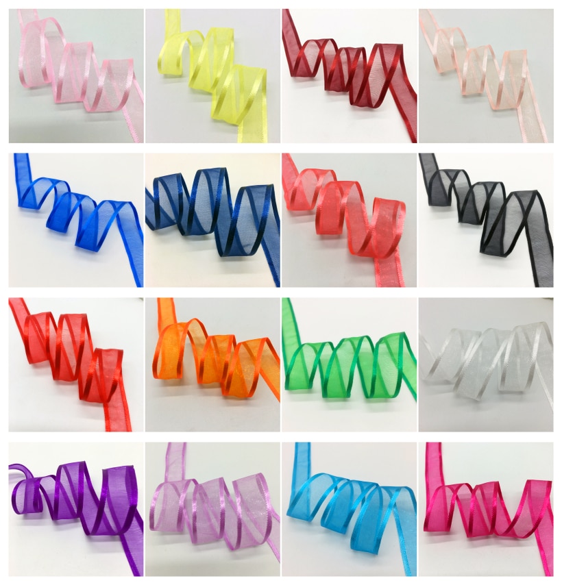 5 Meter 3/4 "(20mm) breitseite Organza Band Bogen Hochzeit Weihnachten Party Verpackung Dekoration Spitze Handwerk wählen Farben