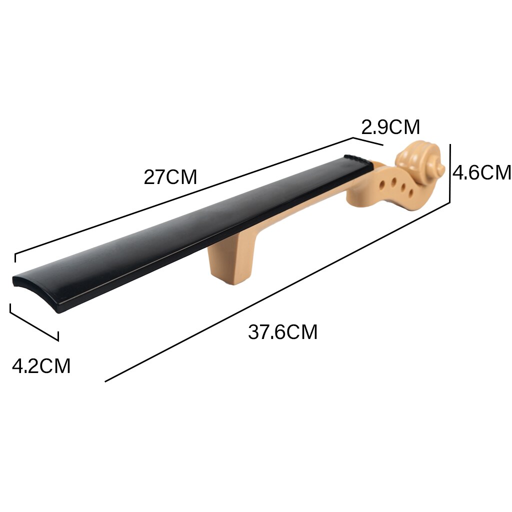 NAOMI 4/4 Violin Neck Maple/Crystal/Plastic Neck+ Ebony Fingerboard Diy Violin Parts Accessories Replacement: Plastic-Ebony