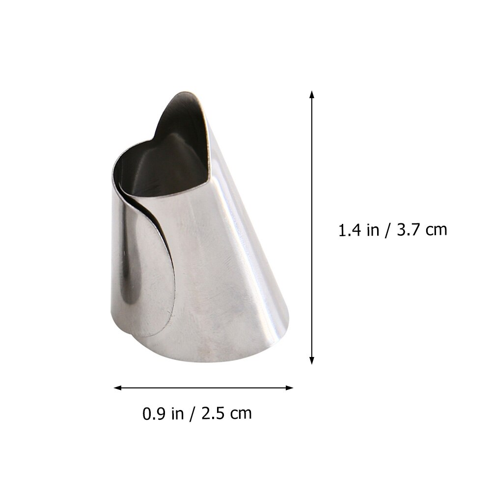 4pcs Adjustable Hand Guard Finger Protector Stainless Steel Nail Cover Finger Guard Avoid Hurting Safe Kitchen Tool