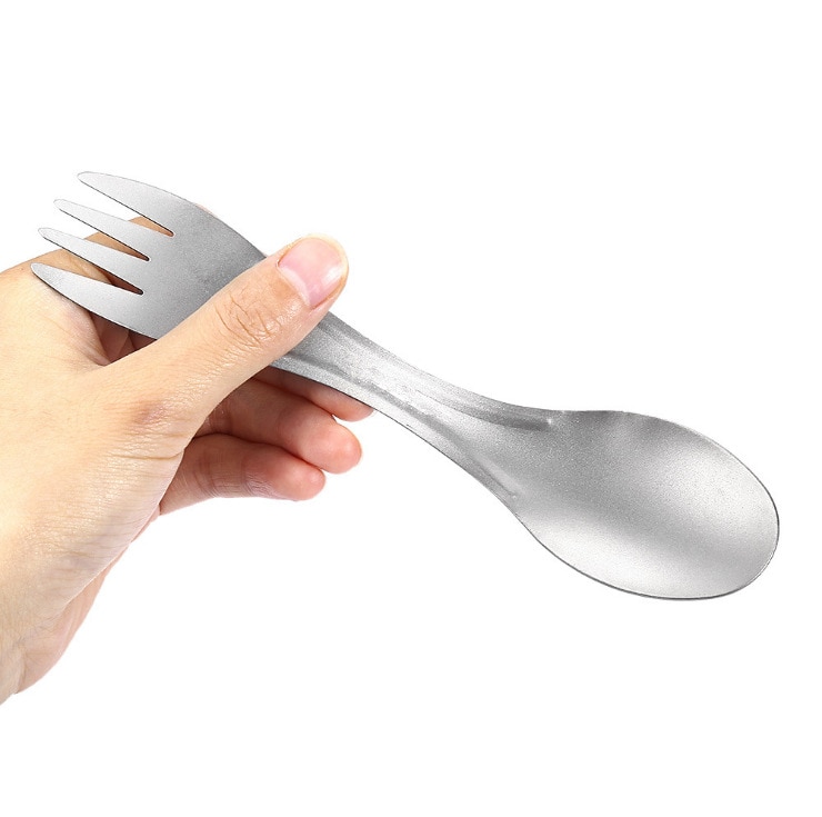 Titan Spork Mini Tragbare Leichte Titan Geschirr Ultraleicht Reinem Titan Löffel Gabel Außen Camping Picknick