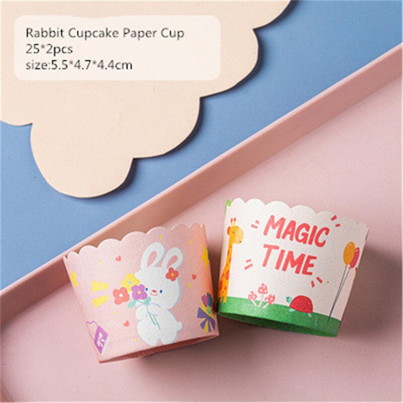 50pcs Rainbow Unicorn Muffin Cupcake Paper Cup For Wedding Unicorn Party Caissettes Cupcake Liner Baking Cup Cake Wrapper Case: Dark Khaki