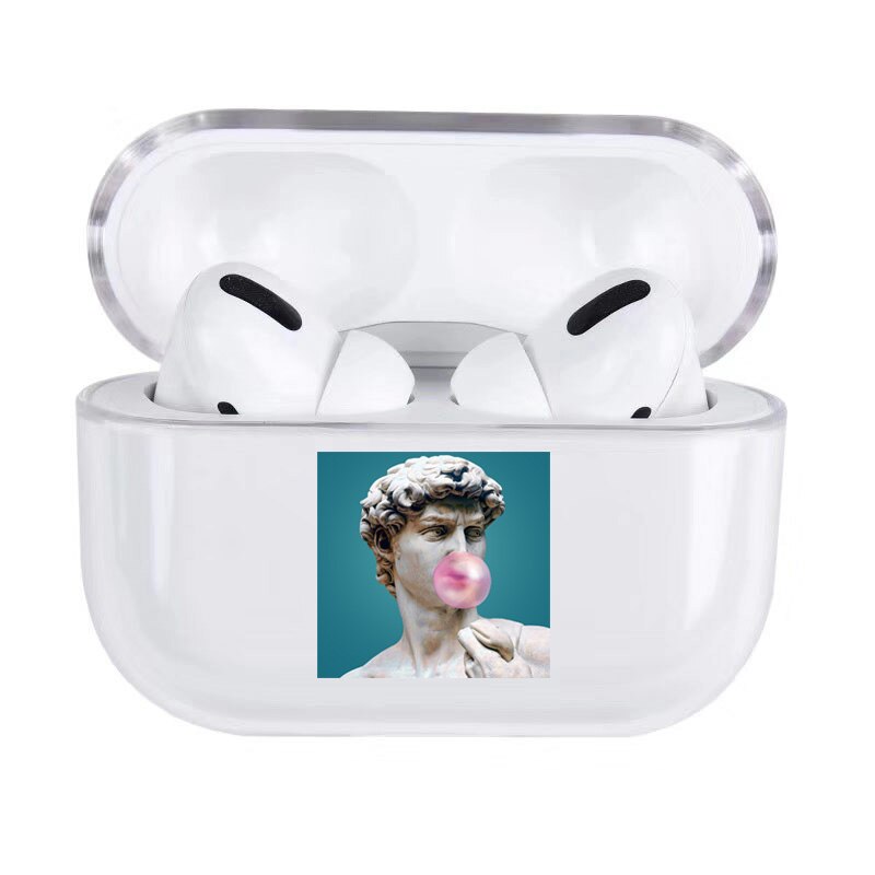 Estuche rígido con patrón de arte abstracto para Airpods Pro ESTUCHE DE LUJO transparente para auriculares Bluetooth estuche protector para fundas Air pods 3/2: for AirPods Pro 10