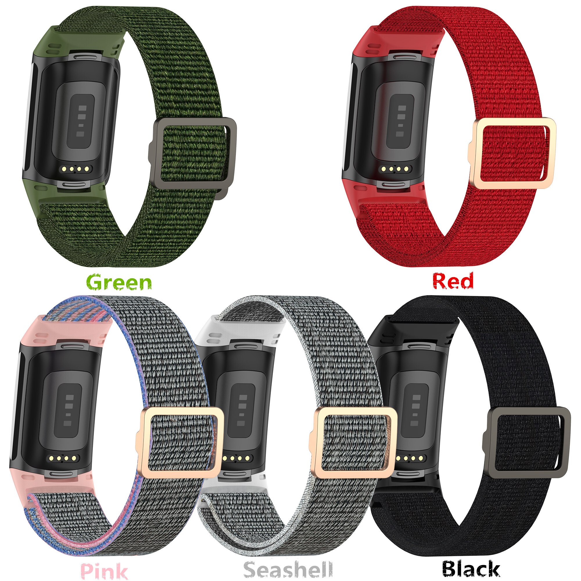 Pasek nylonowy do Fitbit Charge 5 elastyczna bransoletka z plecionki i dwukolorowy pasek silikonowy do Fitbit Charge 5 bransoletka pulsera