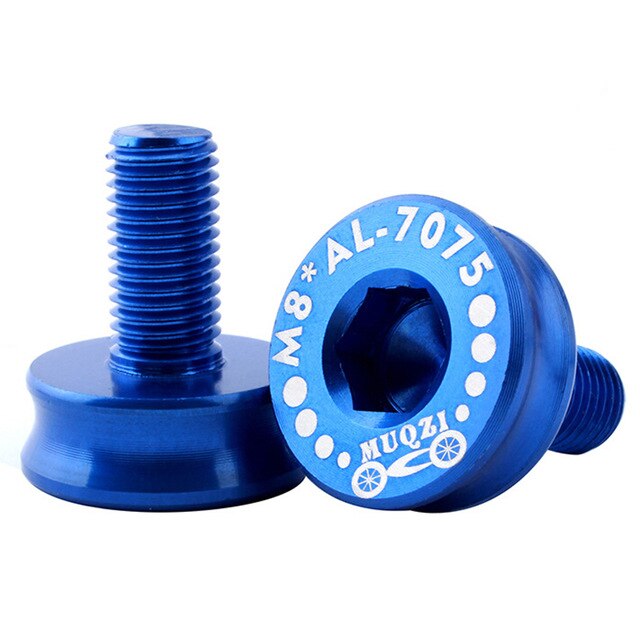 MTB Crank bolts 8MM M8 Screw Accessories Spare Crankset Bike Bicycle Cycling Bottom Bracket Allen Key: Blue