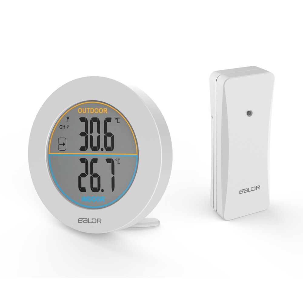 Baldr Draadloze Thermometer Max/Min Records Trend Indicator Monitor Lcd-scherm Digitale Muur Tafel Temperatuur Meter Sensor