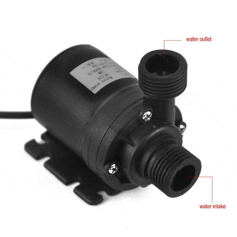 Brushless Water Pump 1/2 Inch Male Thread Centrifugal Submersible Pump 800L/H 210GPH 5M for Water Circulation System