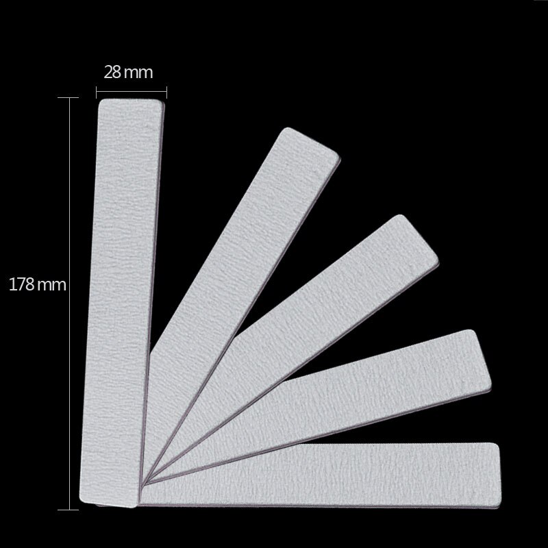 5pcs/Set Nails Files For Manicure 100/180 Thick Boat Sandpaper Durable Nail Buffer Grit Sand Fing Nail Art Tools Accessories