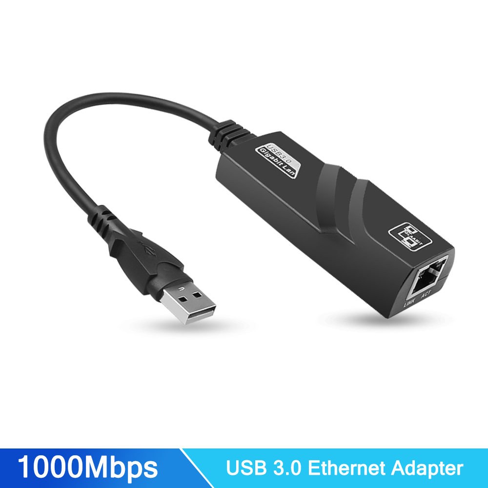 10/100/1000Mbps USB 3.0 Wired Network Card USB To Rj45 Lan Ethernet Adapter Converter Gigabit for PC Laptop MacBook Accessories: WHITE