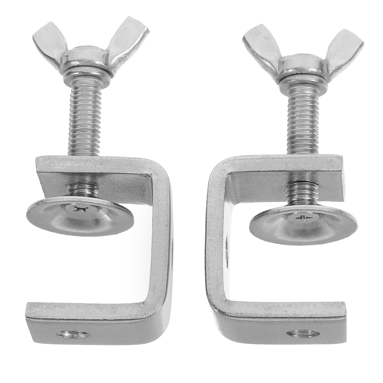 2 Pcs Mini Stainless Steel C Clamp Heavy Duty Small Metal Clamps Woodworking Hardware U Shape Fixing Fastening