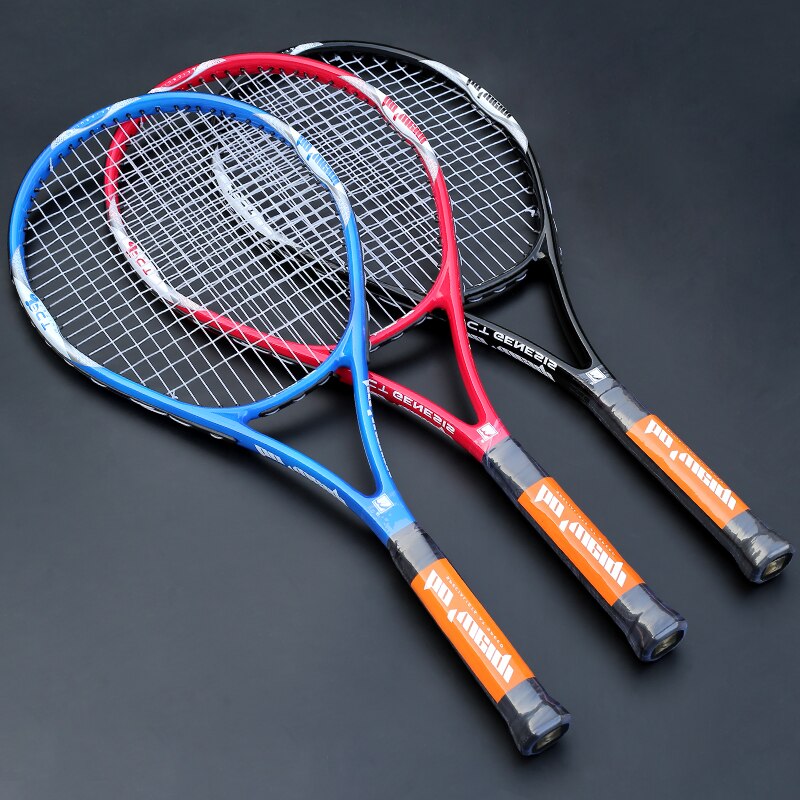 Carbon Aluminium Alloy Strung Tennis Racket For Adult Tenis Rackets Strings Bag Raqueta Padel Men Women