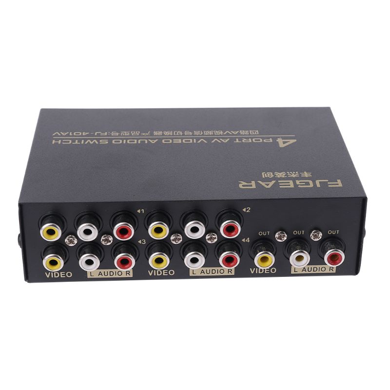 4 Port Av Video Rca 4 Ingang 1 Uitgang Switcher Switch Selector Splitter Box D08A