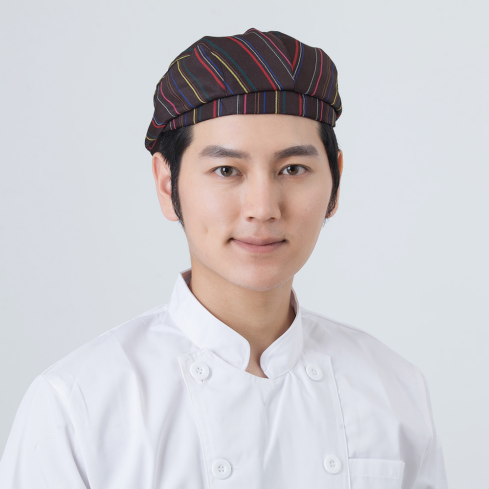 Chef travail chapeau Service alimentaire rayé déco... – Grandado