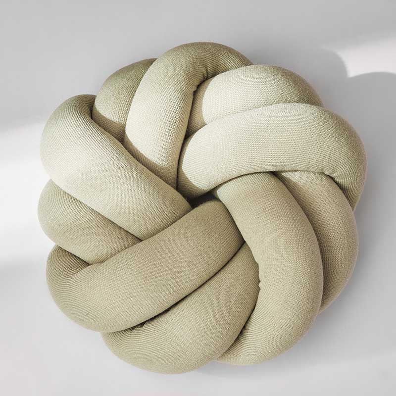 Nordic knot kudde knut kudde kudde knut dekor tupplur kudde knut heminredning nordisk barnrum dekor 25 x 25cm: Grön