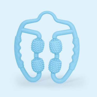 Schaumstoffschaft-muskelrelaxations-massagerolle, dünne wadenringklemme, beinrolle, yoga-fitnessgerät, u-förmiges massagerad: Ganz blau