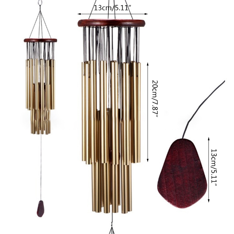 Handmade 27 Tubes Wind Chimes for Outside Decoration Tuned Hummingbird Wind Chime Soothing Melodic Deep Tones Outdoor Decor: Light Green