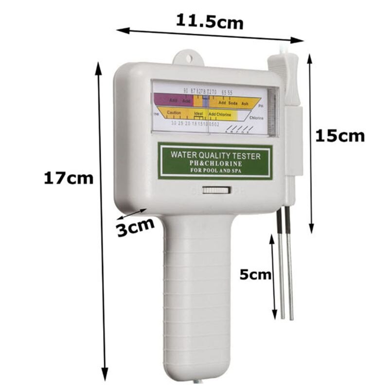 2 In 1 Ph Chloor Meter Tester PC-101 Ph Tester Chloor Water Testen Apparaat CL2 Meetinstrument Voor Zwembad aquarium 1Pcs