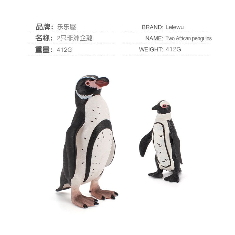 Antarctische Zeedier Simulatie Diermodel Pinguïn Micro Landschap Educatief Speelgoed Voor Kinderen Animal Model Decoratie: 2 PCS