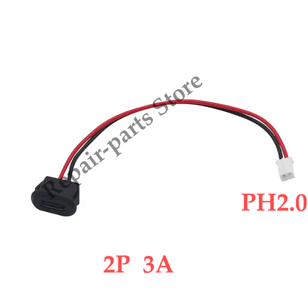 2 ~ 10PCS USB Typ-C Wasserdichte USB Stecker Direkte kompression weibliche basis Buchse Lade Interface Mit schweißen Draht