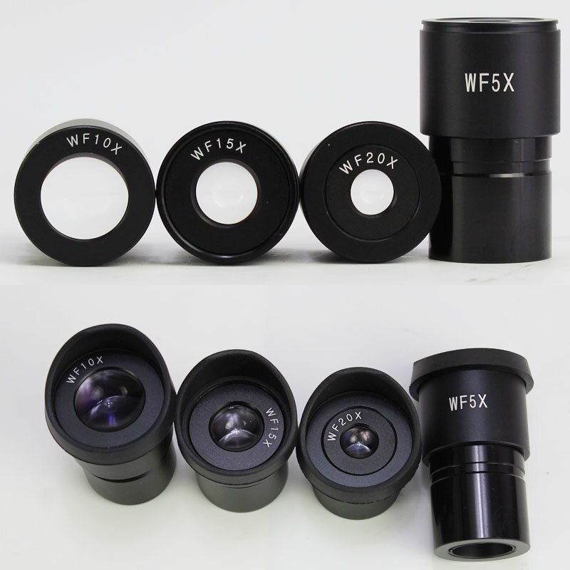 Microscope Eyepiece WF5X WF10X WF15X WF20X Microscope Wide Angle Eyepiece 30mm Mounting Interface Eyepiece F Stereo Microscope