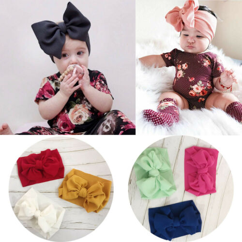 Baby Kleinkind Kinder Mädchen Bogen Haarband Turban Knot Nette Stirnband Headwear