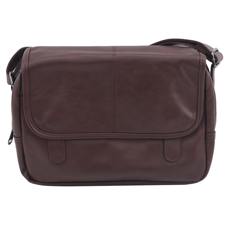 Kleine Schoudertassen Voor Vrouwen Vintage Pu Lederen Solid Dames Tas Cross Body Messenger Bag: coffee