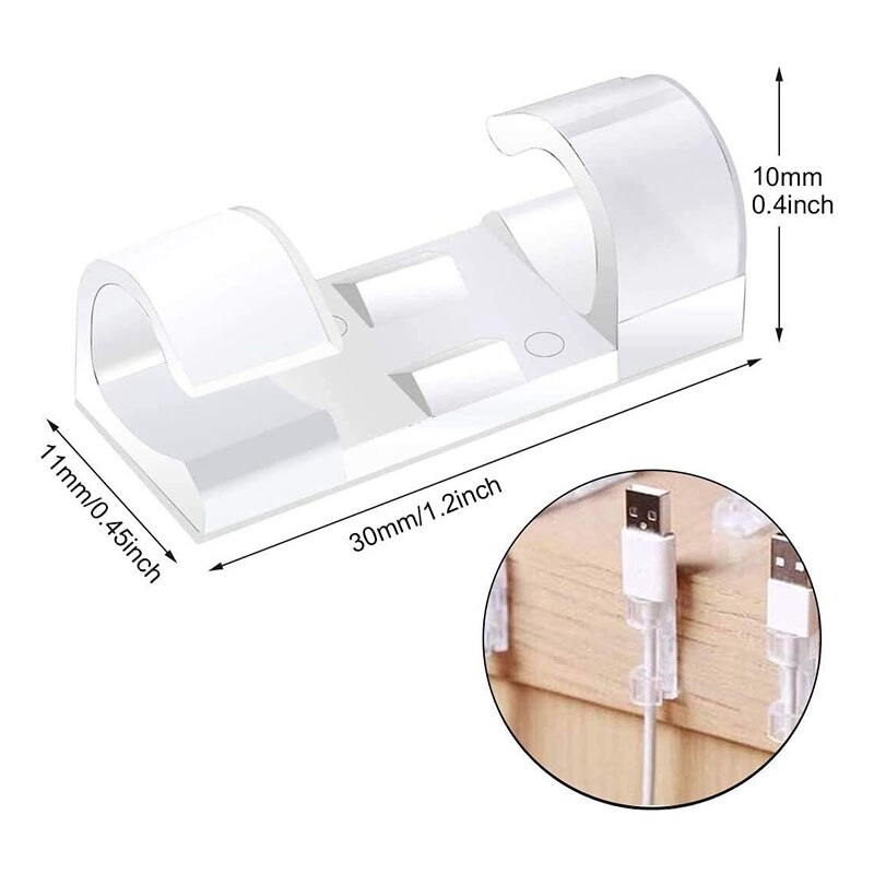 Linie Feste, Draht Veranstalter, Selbst-Klebstoff Schreibtisch-Klemme, Trimmer, Klemme, Draht Verwaltung, 40 Packungen, transparent Clip