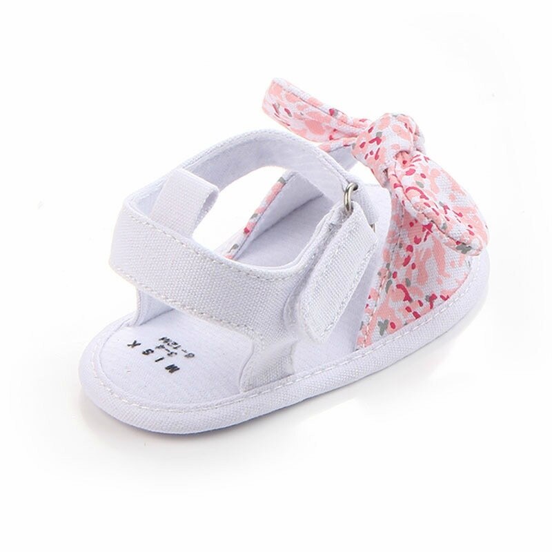 1 Pair Children Baby Kids Boys Girls Shoes Non-Slip Canvas Bowknot Toddlers Toddler Sandals