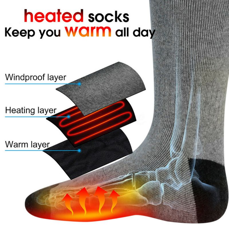 Winter Warm Sok Afstandsbediening Elektrische Sokken Opladen Thermostaat Lithium Batterij Verwarming Sokken Kan Worden Gewassen En Warm *