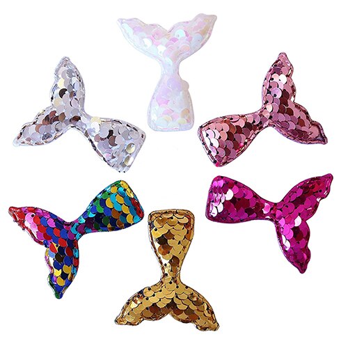 reversible Sequin Padded Mermaid TAILS,Changeable accessories for Baby Girl mermaid applique: mix