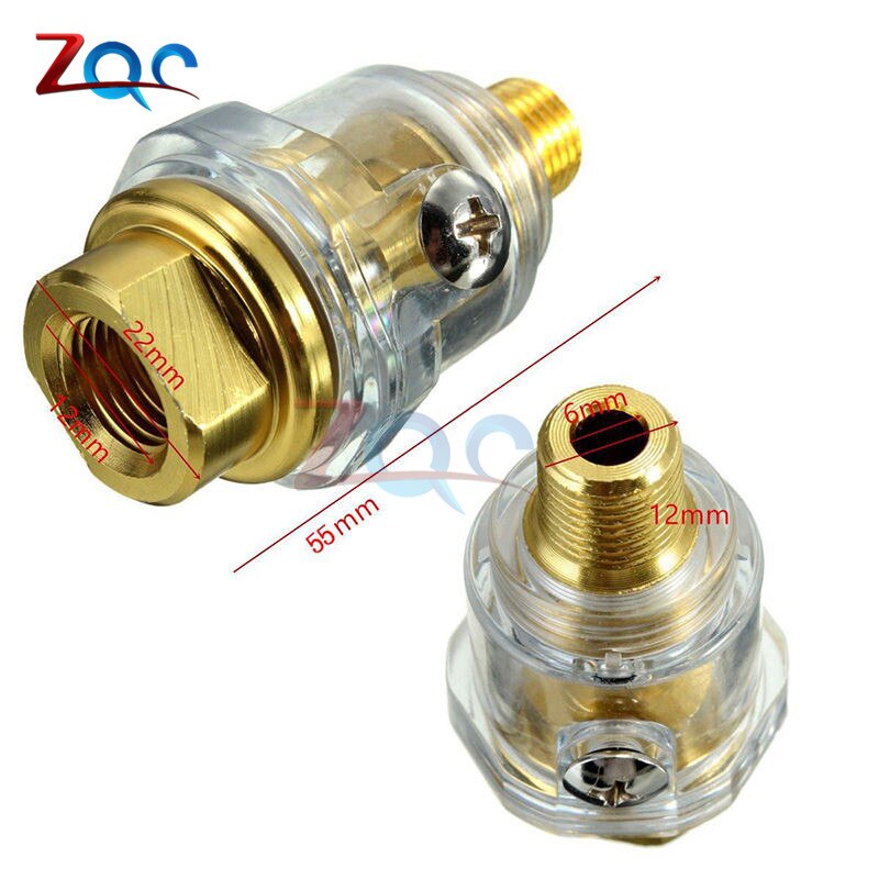 Hardware Oiler Lubricator of 1/4" BSP Mini In-Line Oiler Lubricator for Pneumatic Tool & Air Compressor Pipe