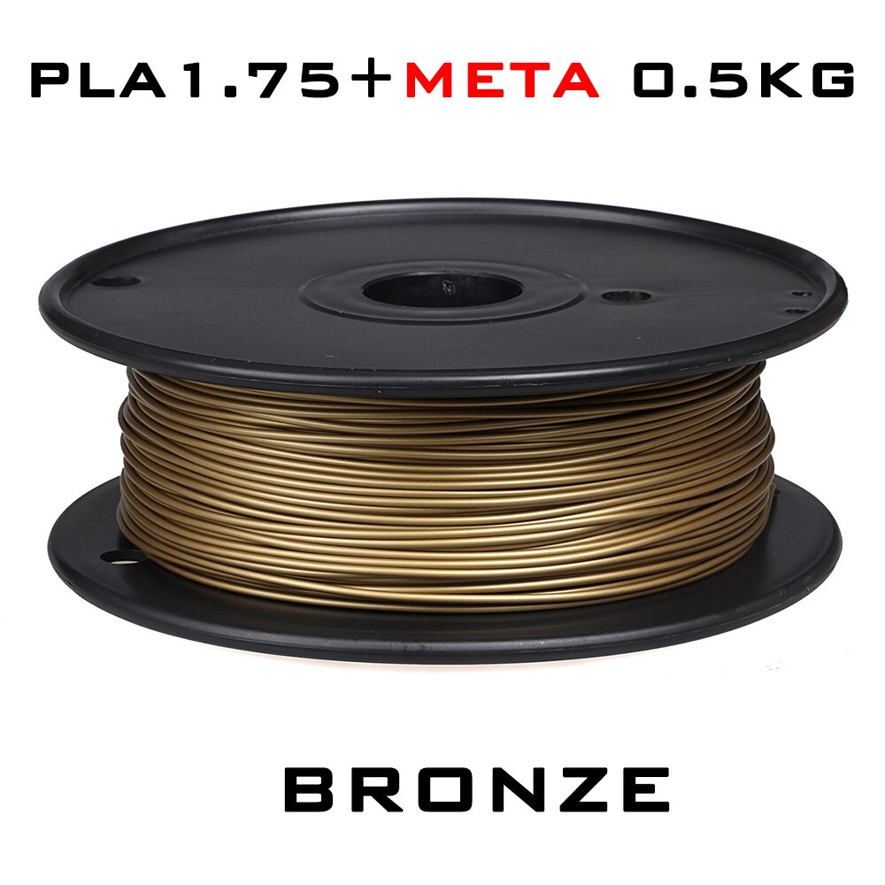 LERDGE 3D Drucker PLA Metall Filament 1,75 MM metallisch Material Bronze- verrotten Kupfer Durcheinander Kupfer Aluminium Netz gewicht 0,5 KG: Bronze-