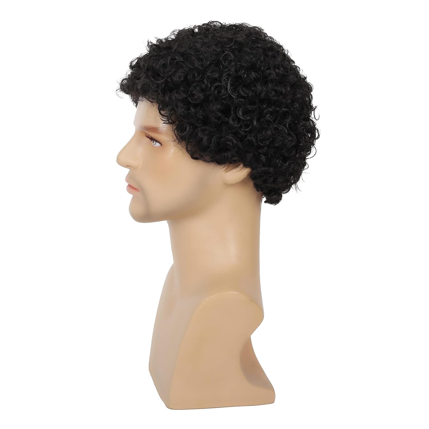 Tereshar-pelucas Afro rizadas sintéticas para hombre, peluca corta y rizada para hombre, peluca de balancín, disfraz de Halloween de California, pelucas completas