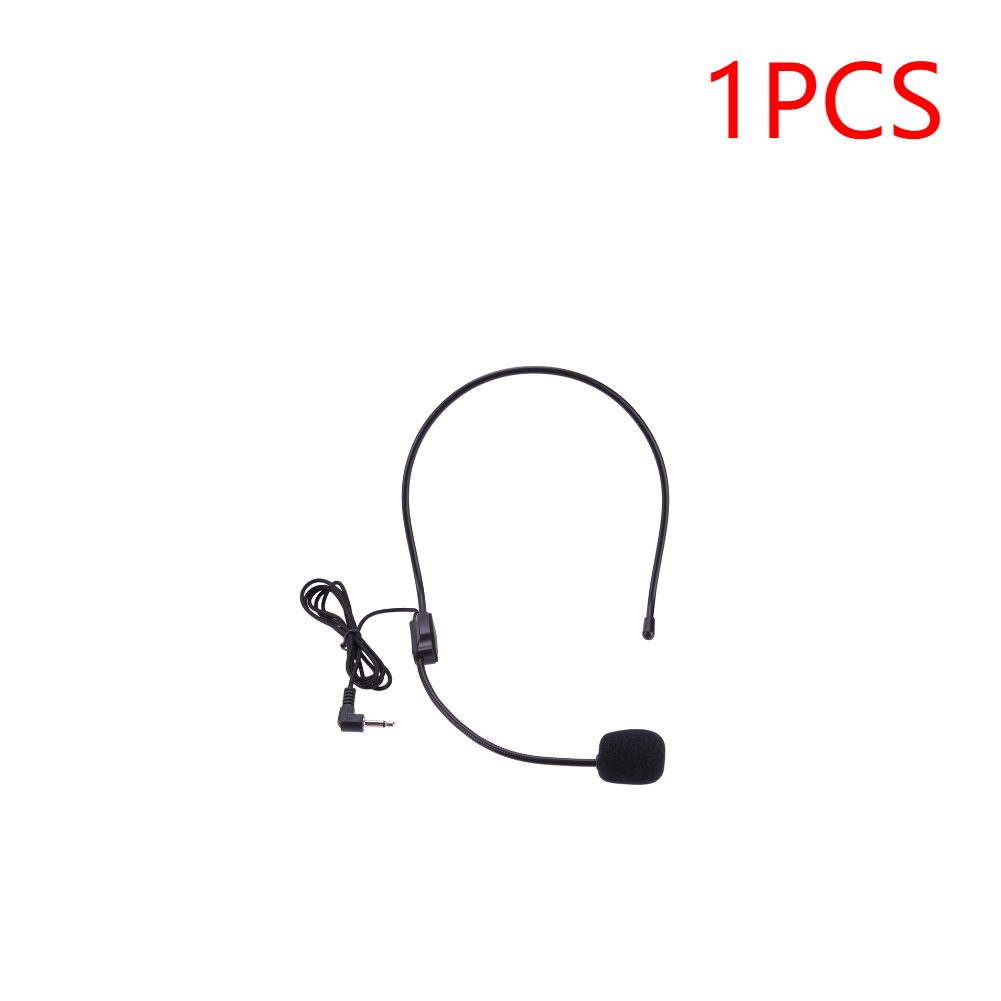 Mini Wired 3.5mm Headworn microfone For Voice Amplifier Noise Reduction Mic Headset Headband Portable Lecture Teach Headset: green