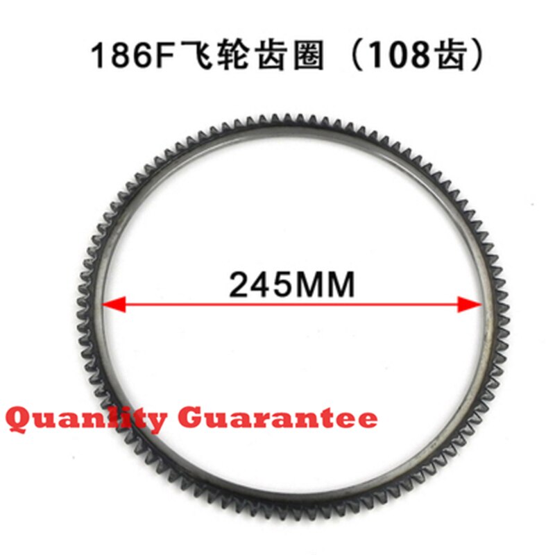 Anillo de engranaje para volante de inercia, accesorio para microcultivador de motor diésel refrigerado por aire de un solo cilindro, 170F, 173F, 178F, 186F, 188F, 192F