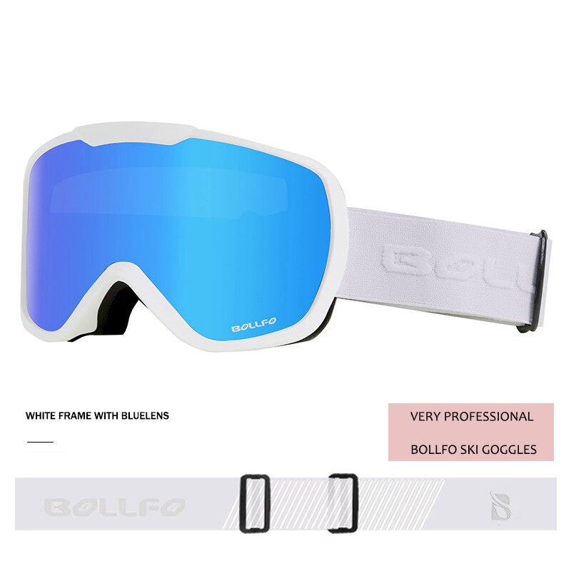 Neue Brillen Doppel-schicht Anti-fog Große Polarisierte Zylinder Ski Brille Für Männer Und Frauen Ski Ausrüstung Ski brille: Blue