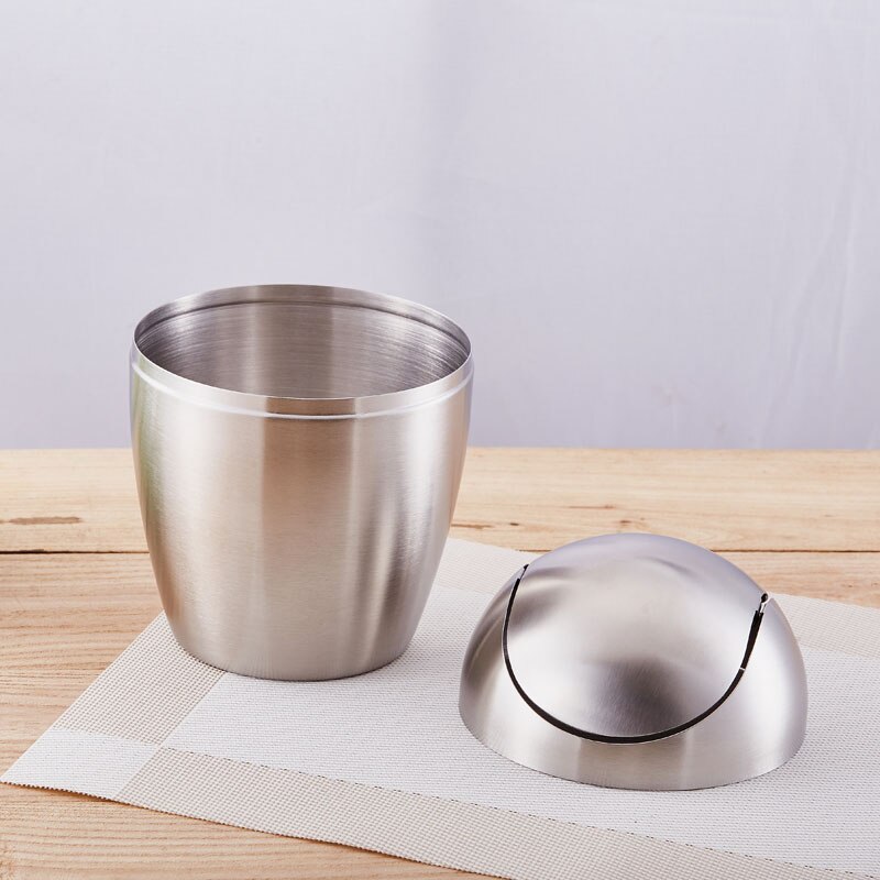 Afvalbakken Mini Prullenbak Voor Bureau Met Kan Kleine Tiny Aanrecht Prullenbak Kan Voor Kantoor Badkamer Keuken Afval mand 1.5 L