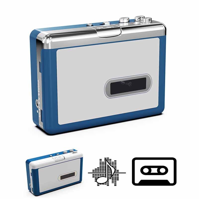 Bluetooth Cassette Player Portable Cassette Tape Player Bluetooth Output to Headphone/Speaker With 3.5mm Headphone Jack