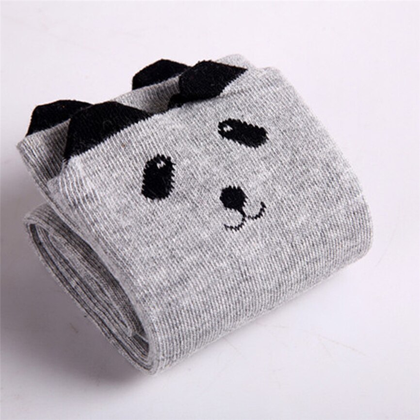 Cotton Cartoon Children's Baby Fox Socks With Bear Knee Highs Long Cute Infantil Kids For Girls Kniekousen 3-12 Years Old 1pcs: F