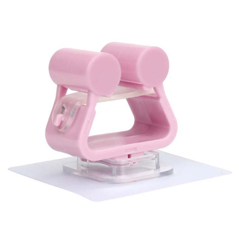 Wall Mounted Mop and Broom Holder Mop Organizer Holder Brush Broom Hanger Home Storage Rack Bathroom Hooks Household Tools: Roze