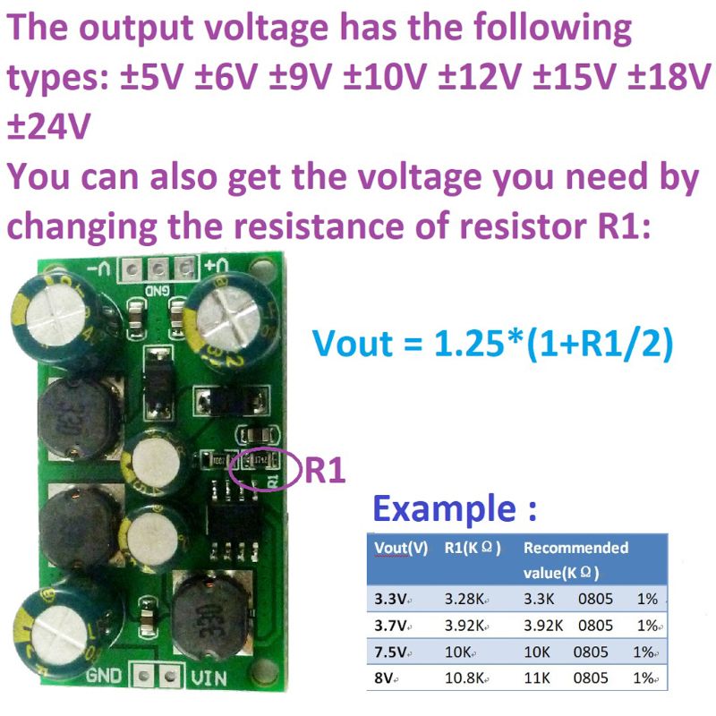 DD1912PA 2in1 Boost-Buck DC-DC Converter Multifunctionele +-5V Step-Up Step-Down Dual Voltage regulator Module