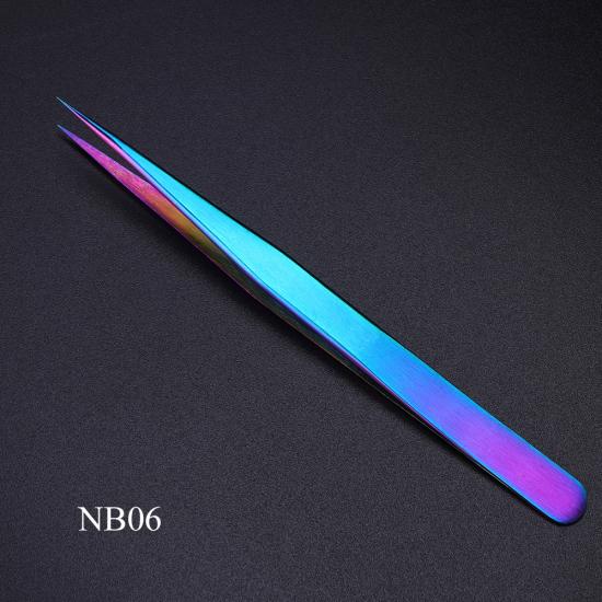 Stainless Steel Tweezers Volume Eyelashes Extensions Eyebrow Tweezers Curved Straight Nail Clipper Nipper Makeup Tools TRNB01-07: NB06