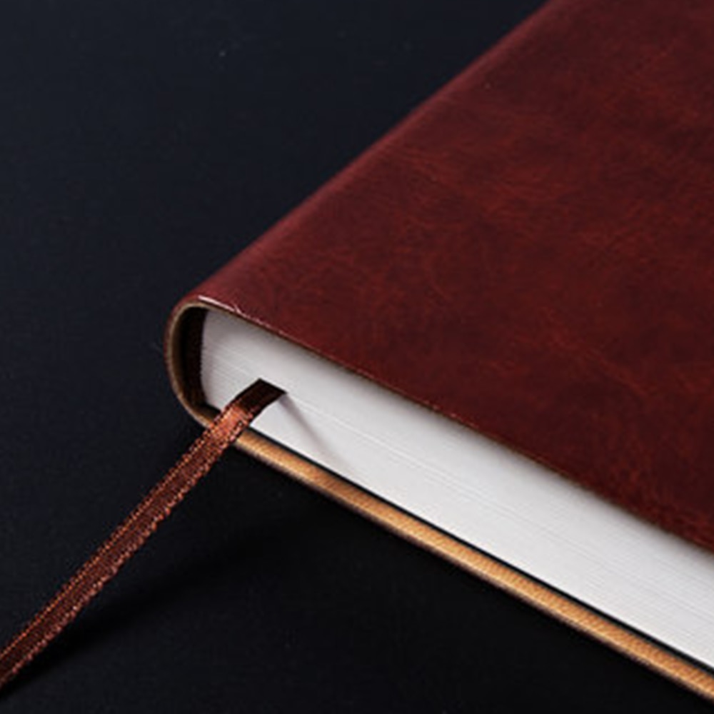 Nusign A5/B5 Sizes Soft Face Leather Notebook High-end Office Business Notebook Leather Face Stationery Bookmark Ribbon